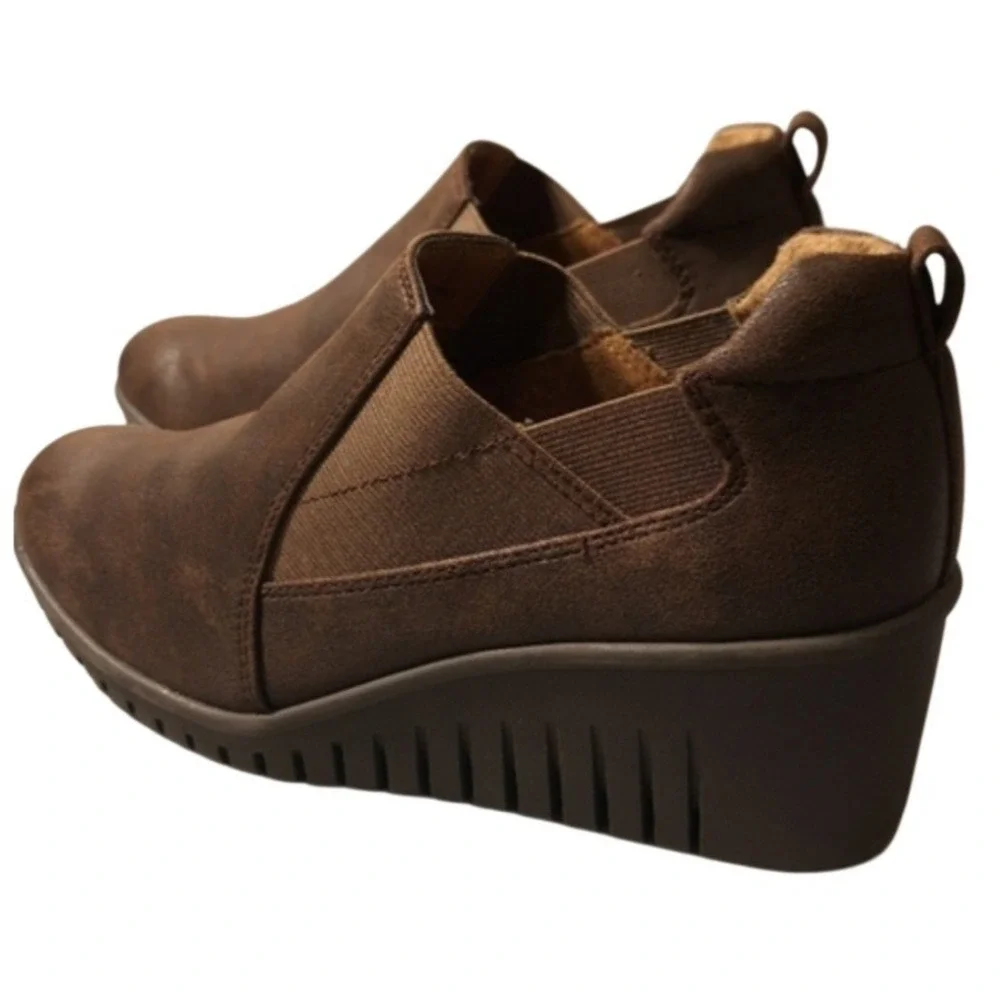 Eurosoft by Sofft Women's Size 8.5M Brown Comfort Wedge‎ Shoes Slip-On